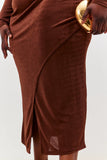 Acetate Slinky Wrap Co-Ord Skirt