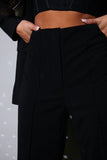 Wide Leg Seam Front Tailored Trouser