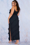 Ruffle Detail Maxi Dress