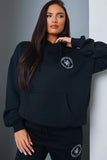Health And Wellness' Slogan Oversized Hoodie