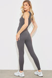 Built-In Bra Racer Neck Sleeveless Sculpt and Control Unitard