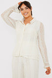 Textured Lace Co-Ord Shirt