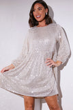 Sequin Smock Mini Dress