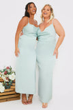 Satin Cowl Neck Maxi Dress