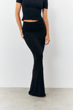 Sculpting Fold Over Waistband Maxi Skirt