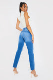 Washed Ripped High Waisted Stretch Mom Jeans