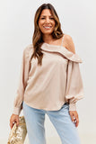 Asymmetrical Satin Blouse