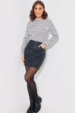 Stripe Cotton Long Sleeve T-Shirt