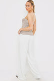 Linen Look Wide Leg Trousers