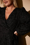 Jaquard Wrap Smock Dress