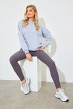 Marl Crew Neck Fleeceback Sweater