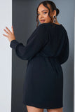 Draped Wrap Mini Dress