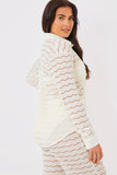 Sheered Chevron Oversized Shirt