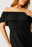 Bardot Split Detail Midi Dress