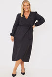 Wrap Waist Midi Dress
