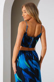 Abstract Print Draped Cami Co-Ord Top