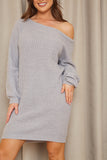 Off The Shoulder Knitted Dress