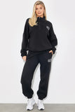Half Zip Up Embroidered Mayfair Sport Club Jersey Sweater