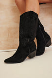 Faux Suede Cowboy Boot