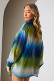 Ombre Chiffon Beach Co-Ord Shirt