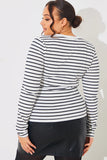 Stripe Cotton Long Sleeve T-Shirt