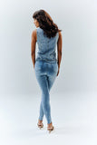 Denim Crew Neck Waistcoat