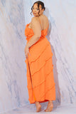 Ruffle Detail Maxi Dress