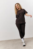 Chocolate Crew Neck Active Co-Ord T-Shirt