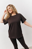 Chocolate Crew Neck Active Co-Ord T-Shirt