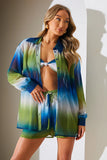 Ombre Chiffon Beach Co-Ord Shirt