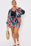 Palm Print Co-Ord Beach Shirt
