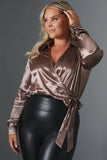 Shimmer Wrap Bodysuit