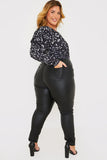 Coated Adjustable Skinny Jeans
