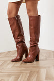Croc Knee High Boots