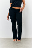Sculpting Fold Over Waistband Flare Leg Trouser
