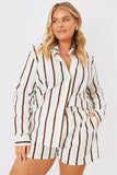 Stripe Linen Look Co-Ord Shirt