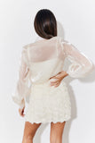 Cream Shimmer Organza Shirt