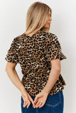 Leopard Tie Up Blouse