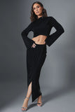 Acetate Slinky Wrap Underbust Crop Top