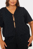 Broderie Tie Front Co-Ord Top