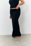Sculpting Fold Over Waistband Maxi Skirt