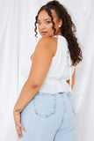 Shirred Waist Crop Top