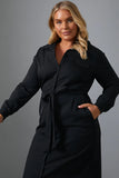 Button Up Belted Dress
