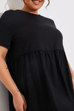 Short Sleeve Mini Smock Dress