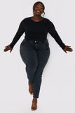Washed High Waisted Skinny Jeans
