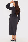 Wrap Waist Midi Dress