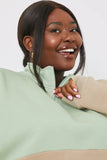 Colourblock Half Zip Sweatshirt