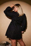 Jaquard Wrap Smock Dress