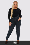 Washed High Waisted Skinny Jeans