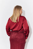 Burgundy Satin Shirt